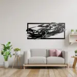 DMC DeLorean Volver al futuro Cuadro Decorativo corte láser y cnc, decoración de pared