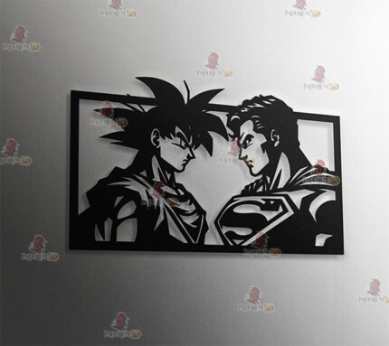 Goku vs Superman en Archivo Digital para Corte Láser