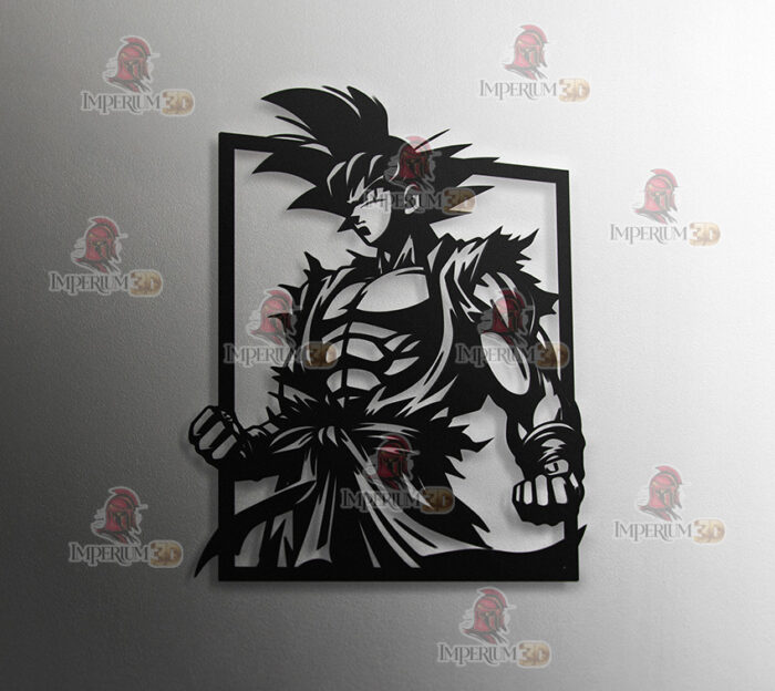 Goku de perfil en Archivo Digital para Corte Láser