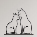 Pareja de Gatos en Archivo Digital para Corte Láser