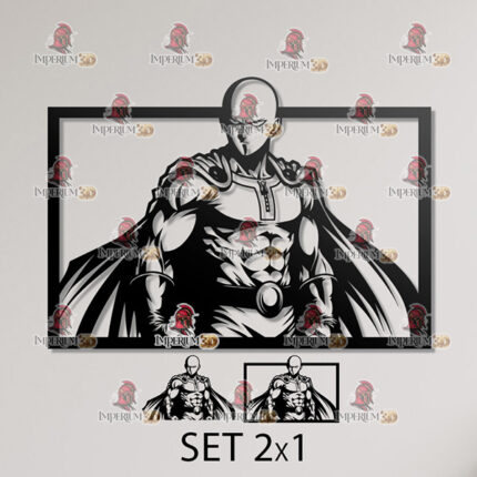 Vector de Saitama Anime en Archivo Digital para Corte Láser