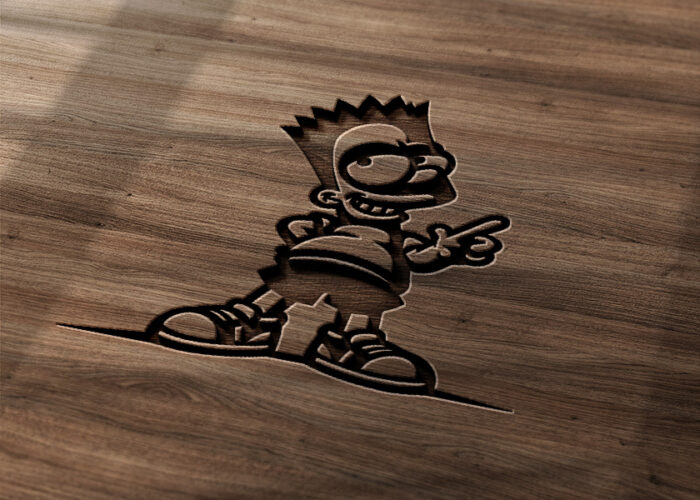 Vector de Bart Simpson en Archivo Digital para Corte Láser