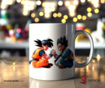 Goku y Vegeta Vencidas 3D para Sublimación