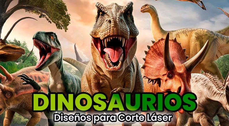 Vectores de Dinosaurios para Corte Láser