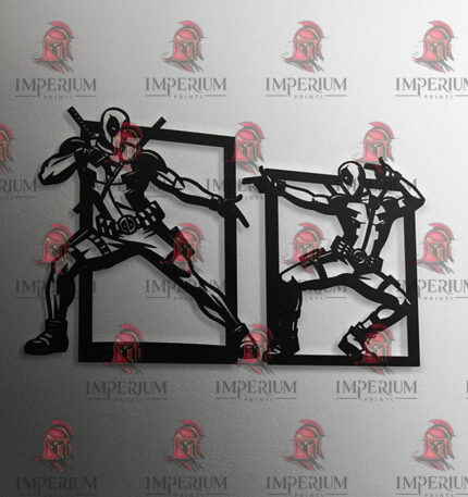 Vector de Dead Pool Bailando para Corte Láser en Archivo Digital DXF