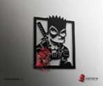 Bart Simpson disfrazado de Dead Pool en Archivo Digital para Sublimación y Corte Láser