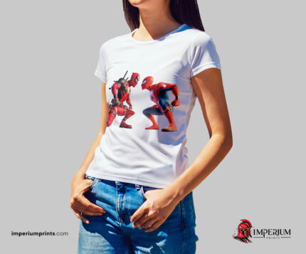 Dead Pool & Spiderman 3D para Sublimación T shirt