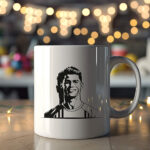 Vector para taza de CR7 Cristiano Ronaldo en Archivo Digital para Corte Láser