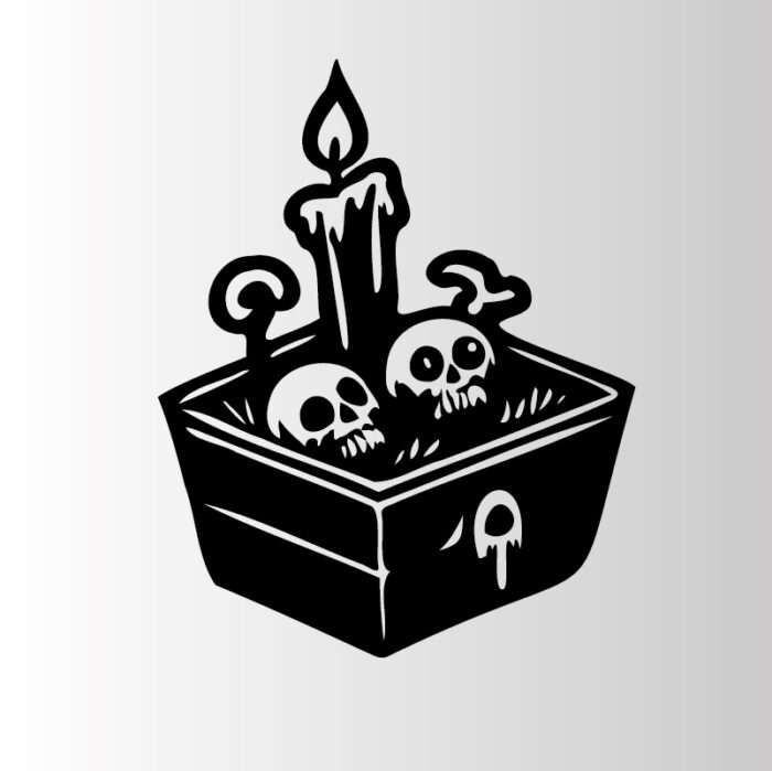 Vector de Caja de Halloween en Archivo Digital para corte láser e impresión