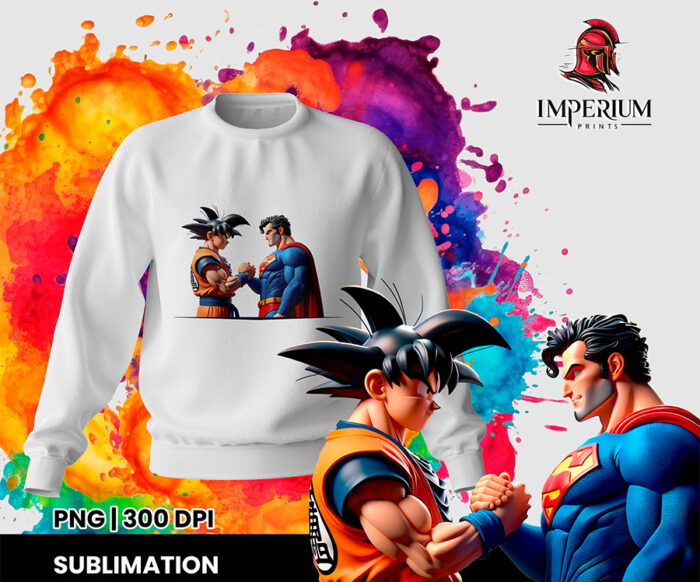 Goku & Superman en 3D para Sublimación