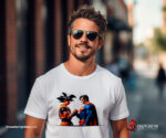 Goku & Superman en 3D para Sublimación T shirt