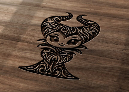 Vector Malefica kawaii para sublimacion en Archivo digital