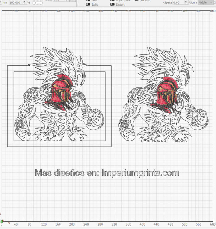 Vector de Broly Tribal en Archivo Digital para Corte Láser