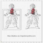 Vector de Goku Saiyajin en Archivo Digital para Corte Láser