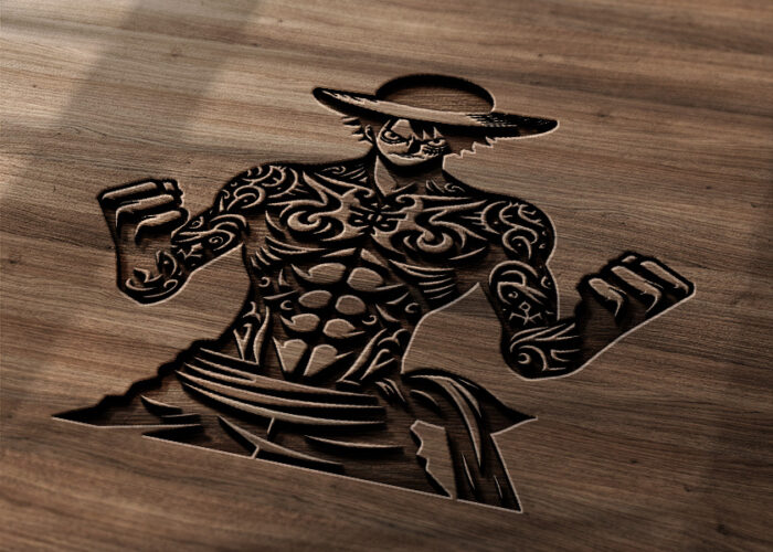 Vector de Luffy Tribal en Archivo Digital para corte láser e Impresión en DXF