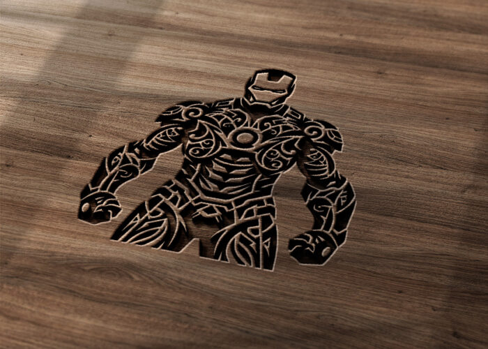 Vector Poderoso Ironman Tribal en Archivo digital SVG para sublimacion AI