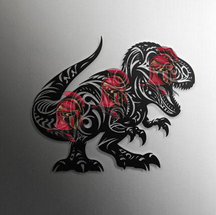 Vector de Feroz T-Rex Tribal en Archivo digital SVG para sublimacion AI