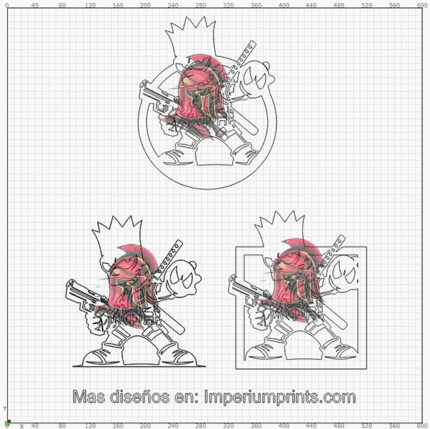 Vector de Bart Super Heroe en Archivo Digital para corte láser e Impresión en DXF