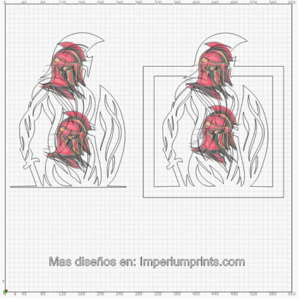 Vector de Guerrero Romano Tribal en Archivo Digital para corte láser e Impresión en DXF