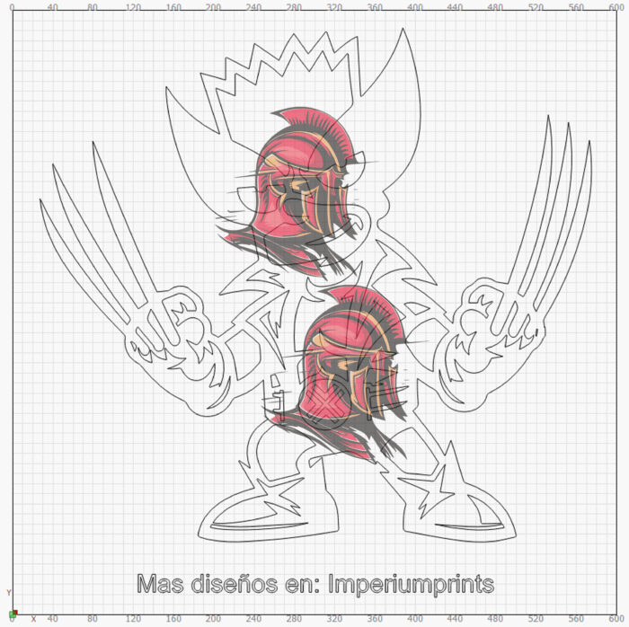 Vector Bart Wolverine en Archivo digital SVG para sublimacion AI