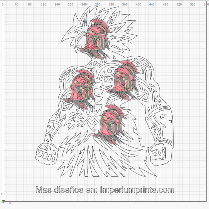 Broly Tribal en Vector en Archivo digital SVG para sublimacion AI